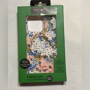 Kate Spade Floral iPhone 16 Pro Case - Pink and Blue NIB